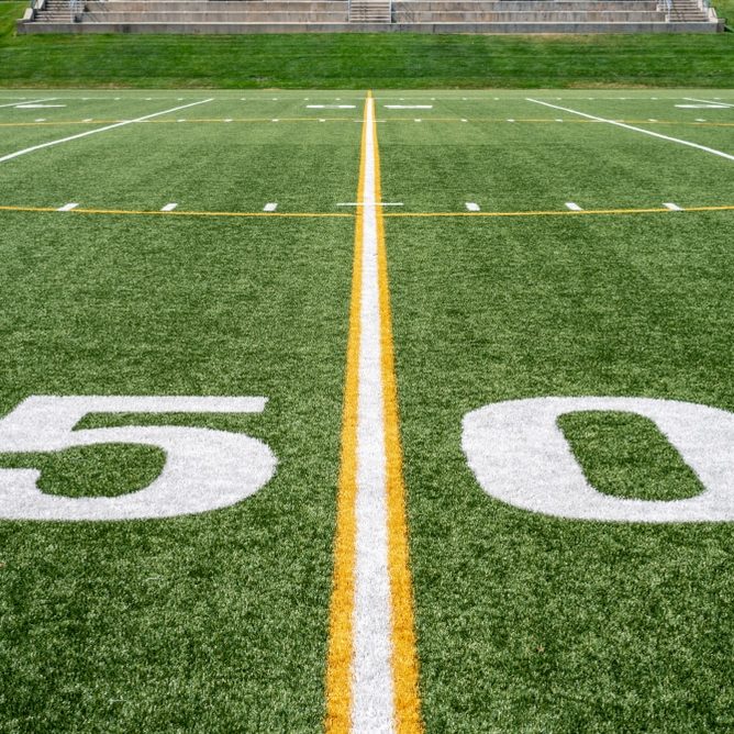View,Of,50,Yard,Line,From,Down,On,The,Field
